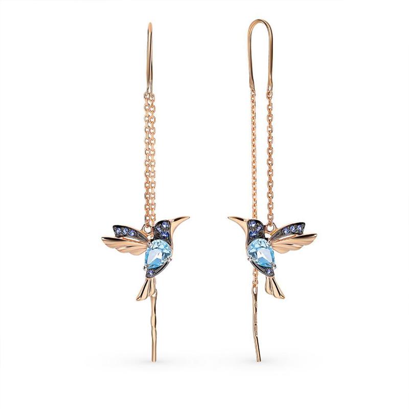 Frendorf | Elegante Kolibri Strass Ohrstecker