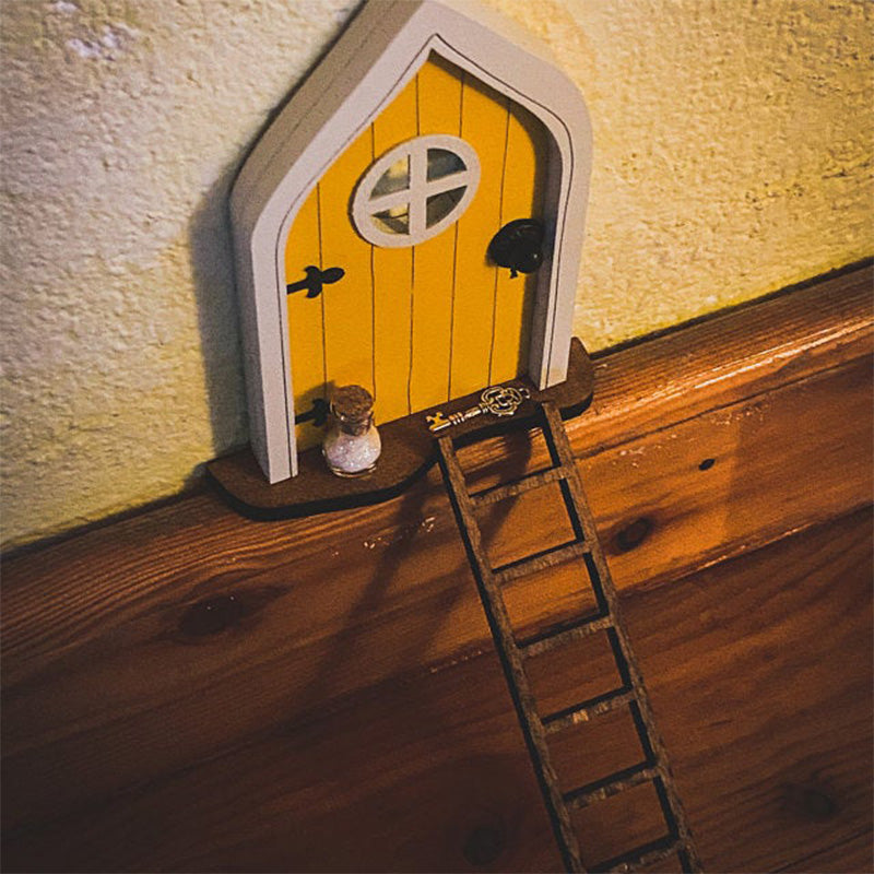 Frendorf | FairyHaven Mini-Elfentür | Märchenhafte Dekoration | Fantasievolle Szenen für Zuhause