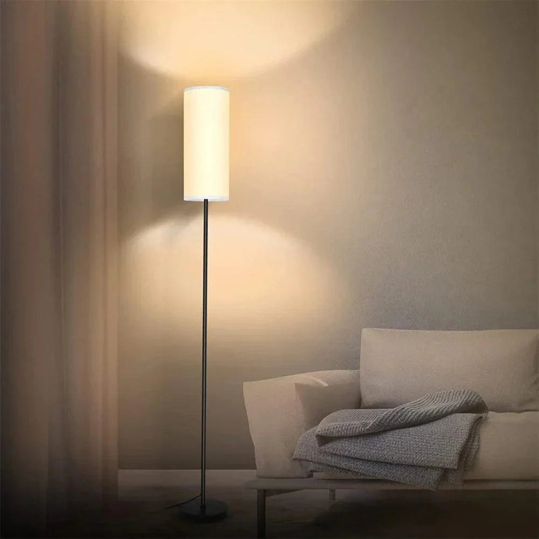 Frendorf | LumiCyl – Moderne Stehlampe mit zylindrischem Stoffschirm