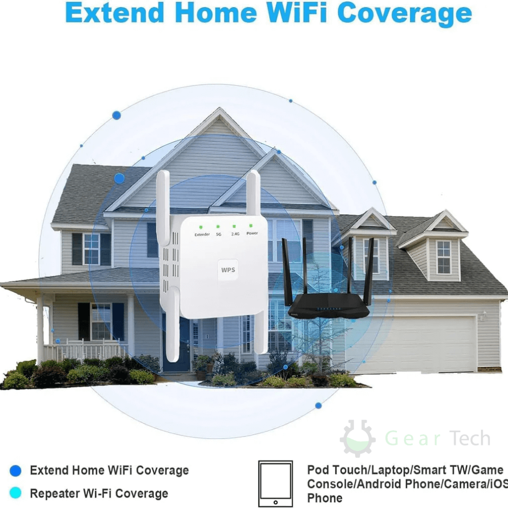 Frendorf | UltraXtend 5G WiFi Booster – Bester WiFi-Extender für schnellere, stärkere Verbindung im Vereinigten Königreich