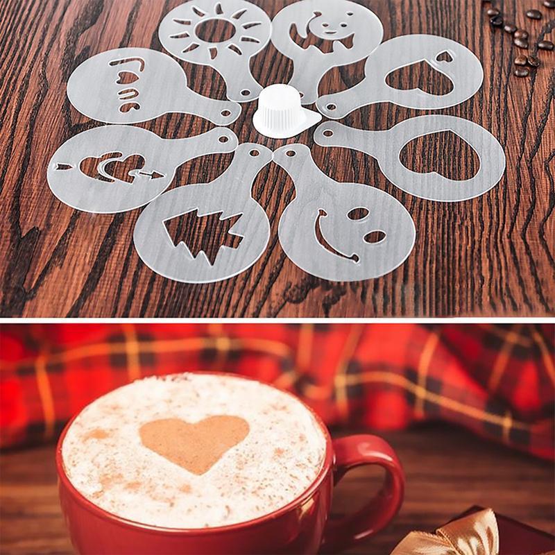Frendorf | Kunststoff Latte Art Schablone, Luxus Kaffee Druckmodell