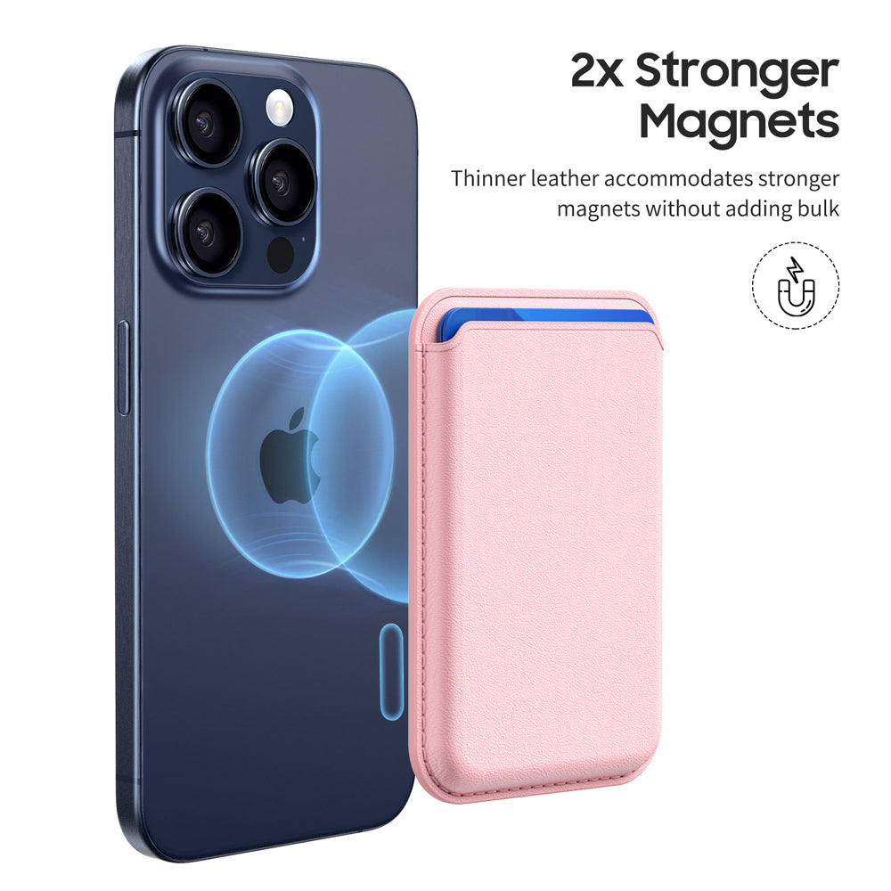 Frendorf | Blauer Farbverlauf | Leder-Geldbörse mit MagSafe