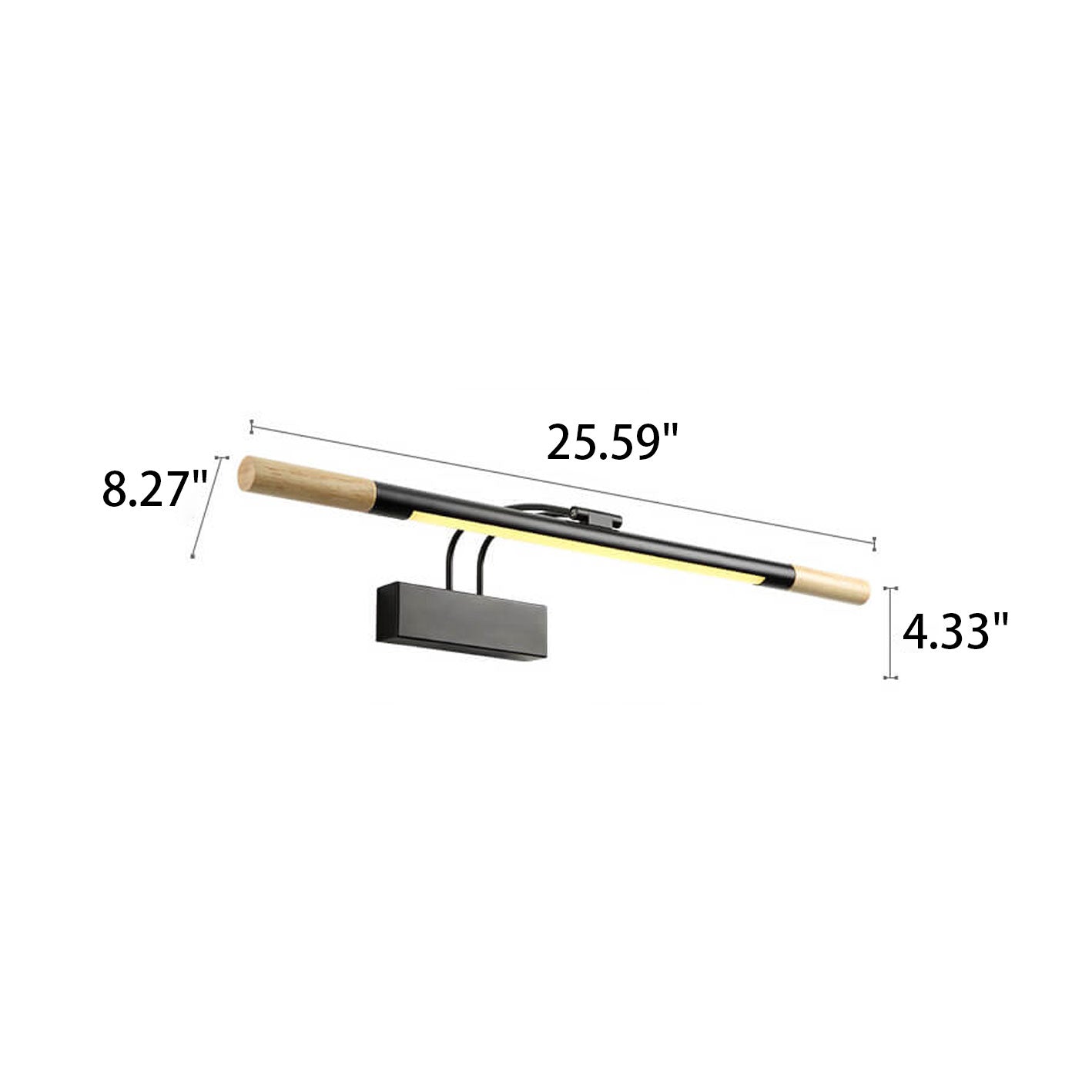 Frendorf | Arkluma Nordic LED Wandleuchte | Massivholz | Geschwungener Arm | Warmes oder Weißes Licht