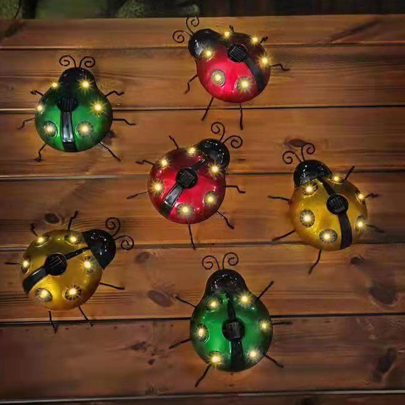 Frendorf | SolarBug LED Gartenleuchte | Marienkäfer Design | Solarbetrieben | Dekorative Rasenbeleuchtung