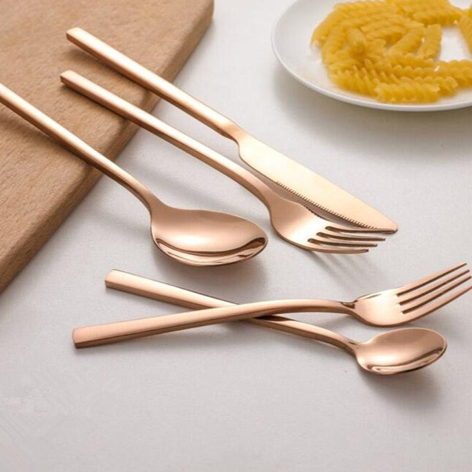 Frendorf | LumiDine 30-teiliges Premium Besteckset | Edelstahl | Modernes Design | Für 6 Personen | Langlebig & Spülmaschinenfest