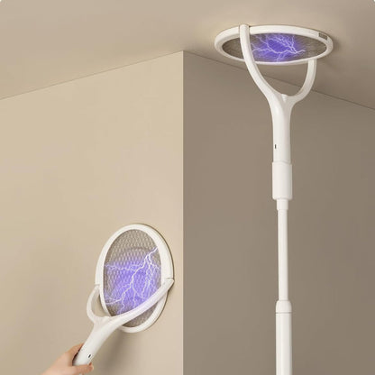 Frendorf | Wiederaufladbare elektrische Fliegenklatsche mit rotierendem Kopf und Sicherheitsnetz