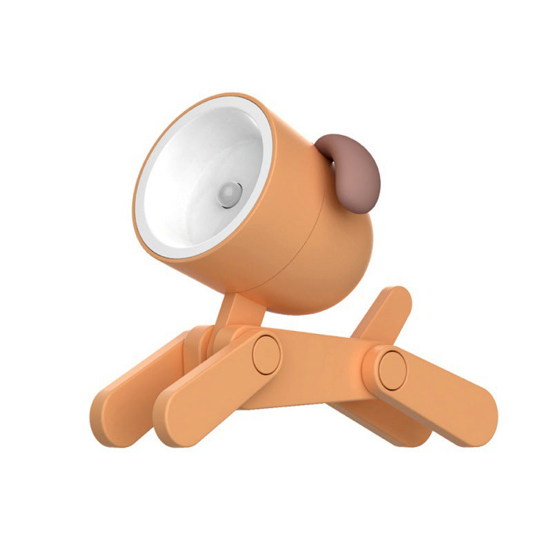Frendorf | Mini LED süße Cartoon Tiere Welpe Reh Nachtlicht, verstellbarer kleiner Handyhalter Schreibtischlampe