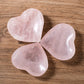 Herzförmige Schale aus Rosenquarzkristall
