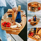Frendorf | Tragbarer Holz Picknick Wein Tisch