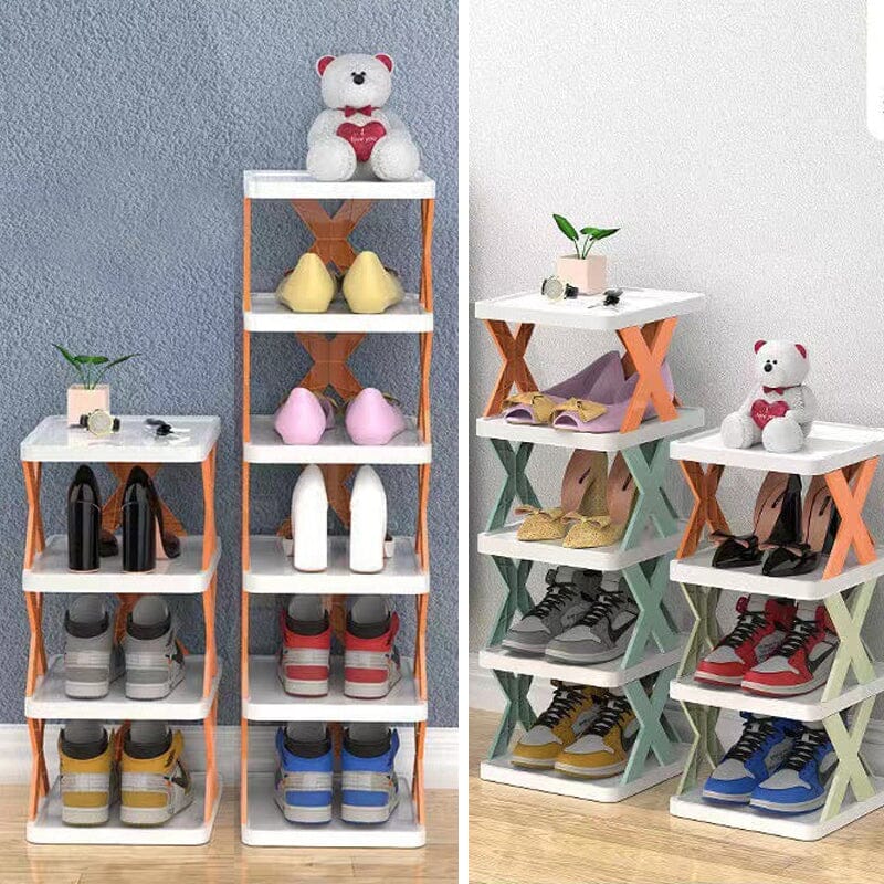 Frendorf | Faltbares Mehrschichtiges Schuhregal, Schuhlagerregal Organizer