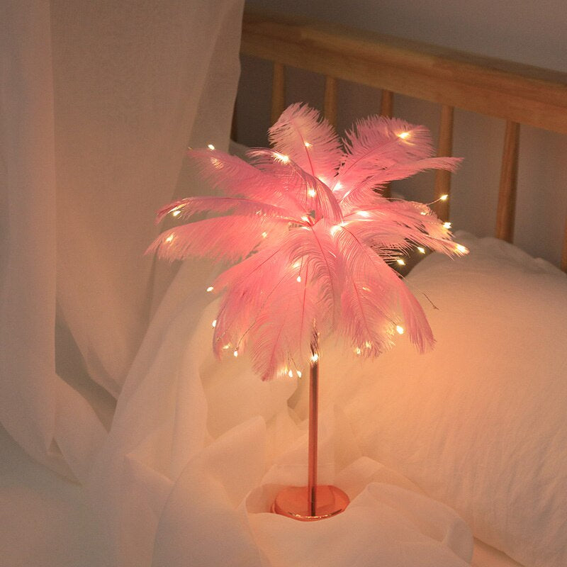 Kreative Baum feder tischlampe