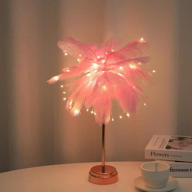 Kreative Baum feder tischlampe