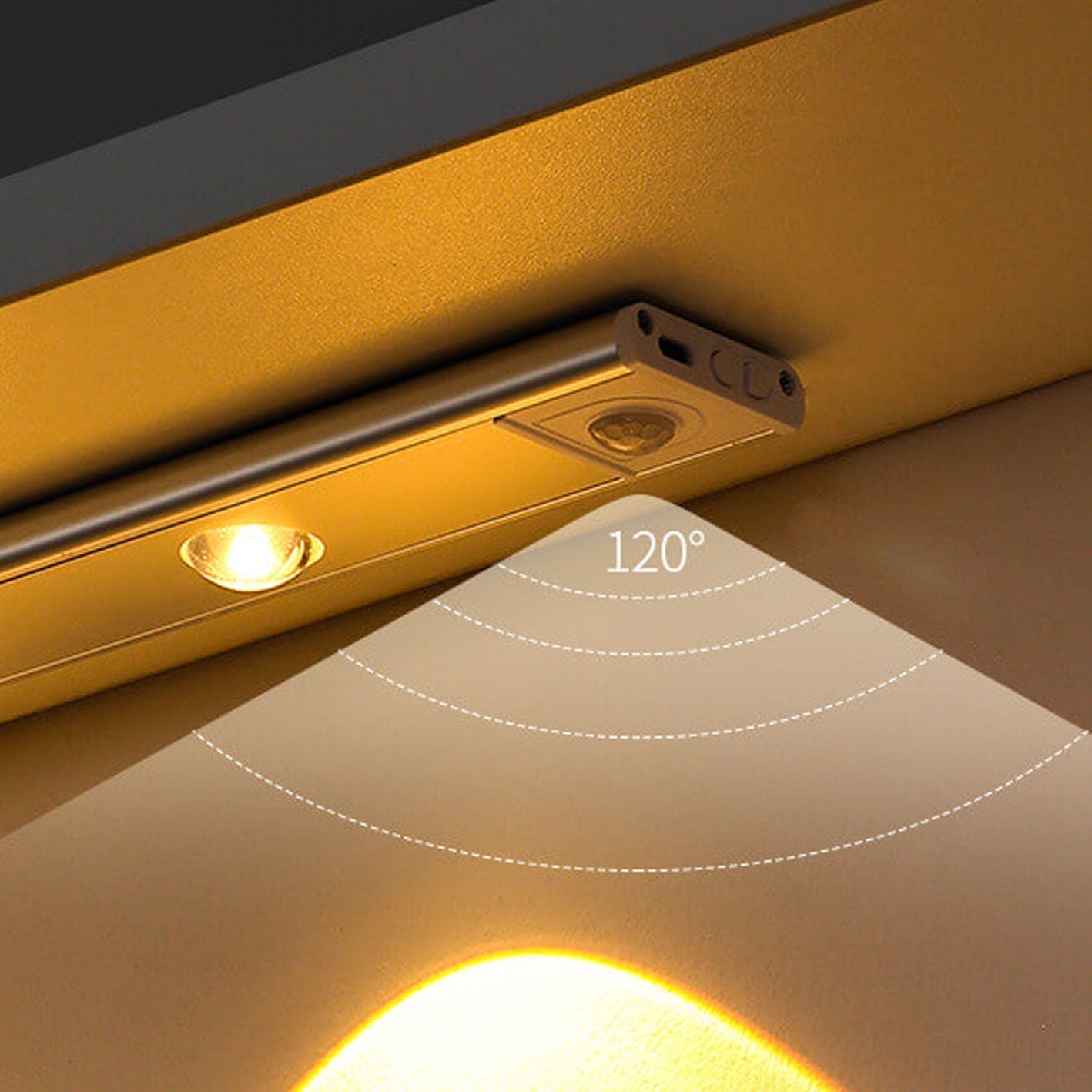 Frendorf | GlowWave Smart LED Lichtleiste | Ultradünn | Bewegungssensor | Wiederaufladbar | Verschiedene Größen