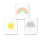 Moderne Cartoon Regenbogen - Leinwand Wand Kunst Gemälde