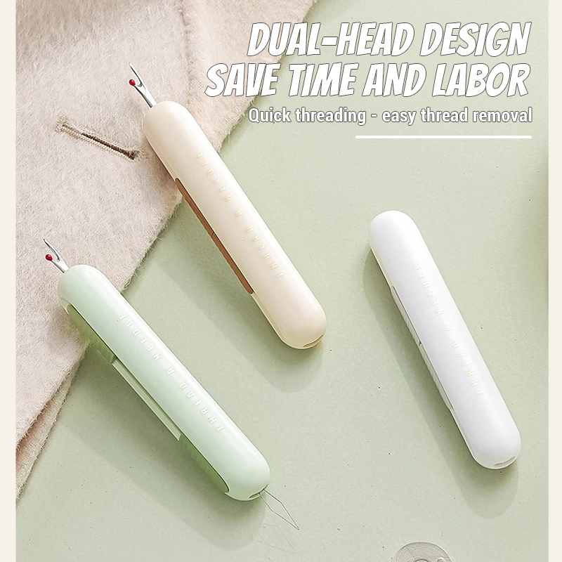 Frendorf | 2-in-1 Nadeleinfädler mit Nahttrenner – Handnähwerkzeug für Senioren