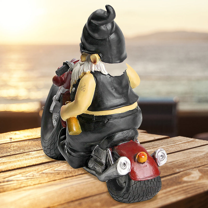 Frendorf | Die Biker Gnom Statue Mini Garten Dekoration