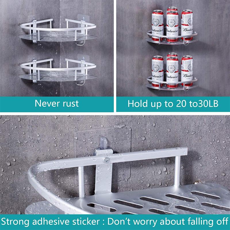 Frendorf | Badezimmer Duschregal mit Haken