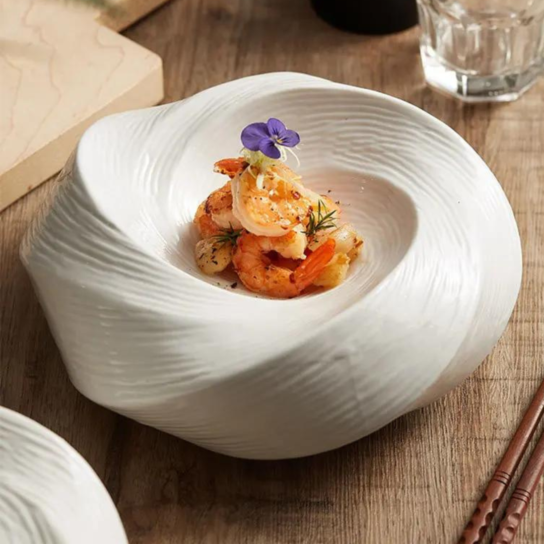 Frendorf | SwirlDish Moderne Keramikschale | Vielseitige Dessert- und Suppenschale | Robuste Qualität