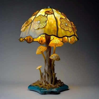 Frendorf | Buntglas-Pflanzen-Serie Tischlampe