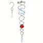 Frendorf | Windspiel Dekor Kristall Blickball Spiral Schwanz Windspinner Stabilisator