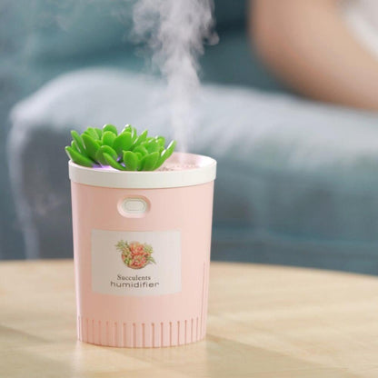 Frendorf | MistBloom Mini USB Luftbefeuchter mit Sukkulentendesign | Kompakt | Leise | Für Zuhause & Büro