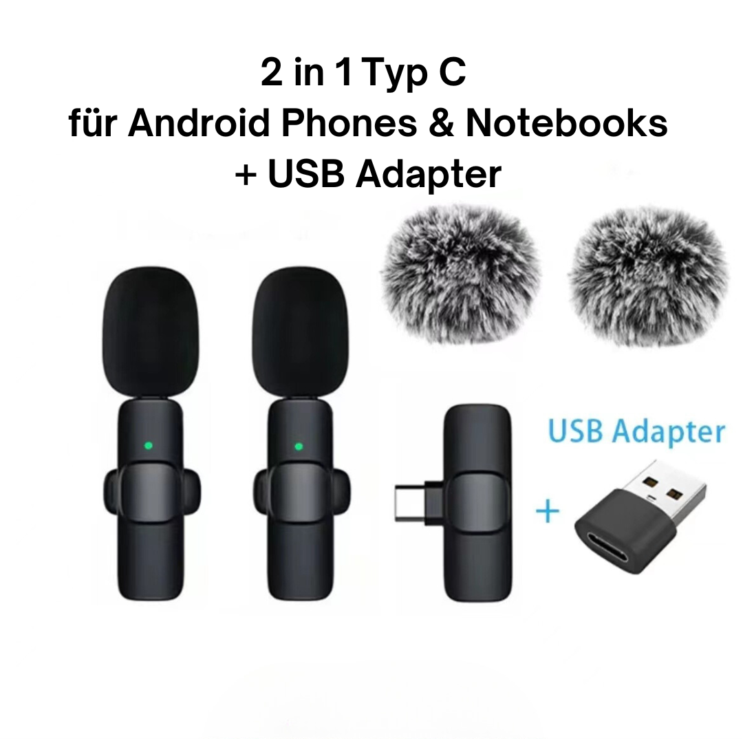 Frendorf | Kabelloses mini Ansteckmikro für IOS & Android