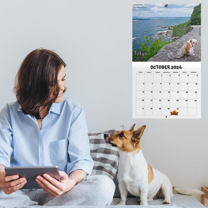 Frendorf | 📅2024 Lustigster Kalender-Hunde, die an schönen Orten kacken | "Künstlerischer Ausdruck" pelziger Freunde