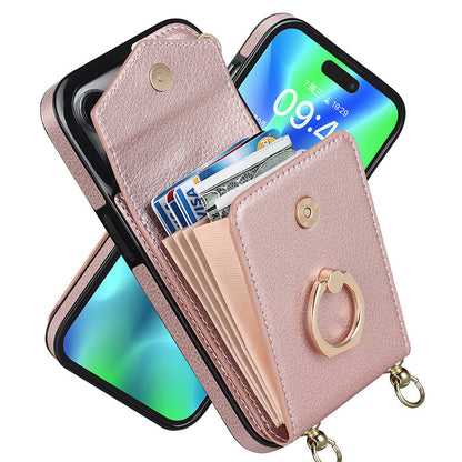 Frendorf | Leder Geldbörse Hülle mit Ring & Lanyard für iPhone