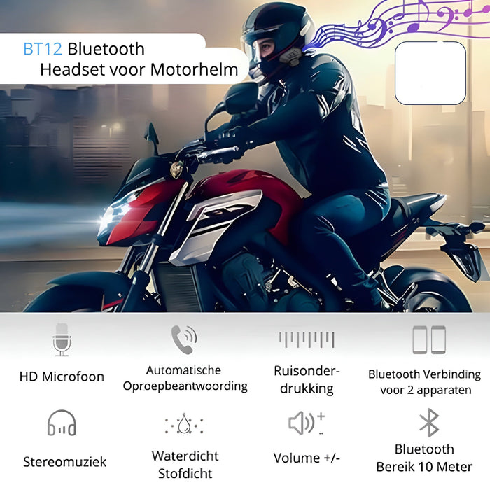 Frendorf | Drahtloser Motorhelm-Headset | Sicher Kommunizieren und Fahren | Immer Verbunden