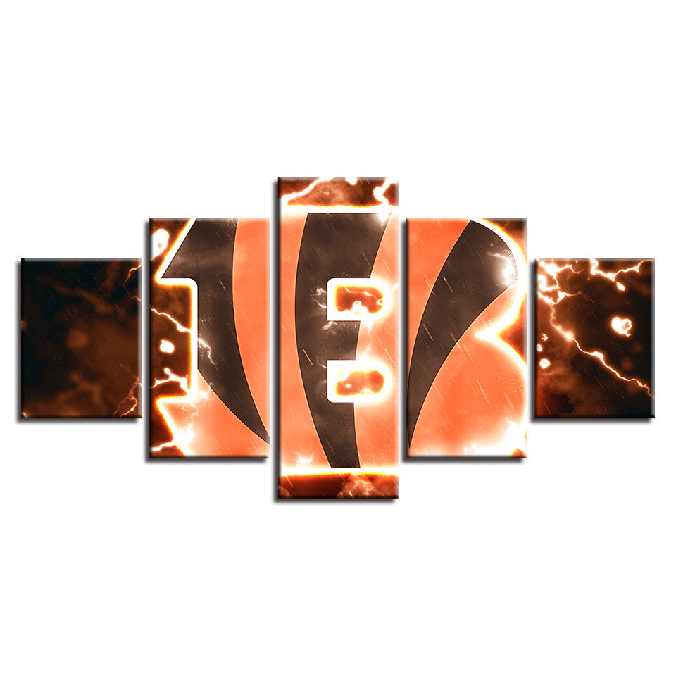 Cincinnati Bengals 5 Teiliges-Canvas Wandkunst Gemälde
