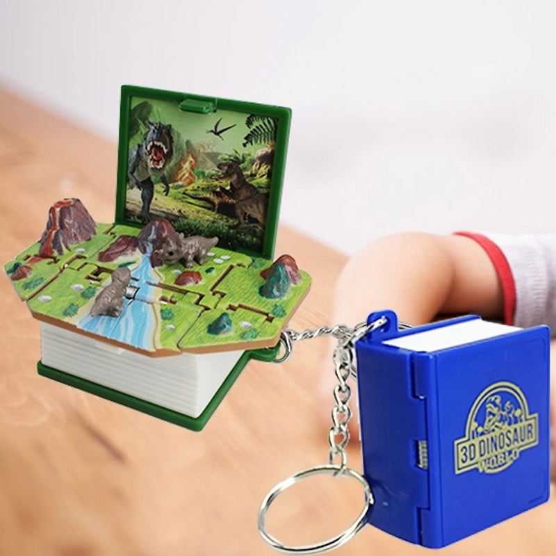 Frendorf | Pop Up 3D Mini Dinosaurier & Astronauten Schlüsselanhänger