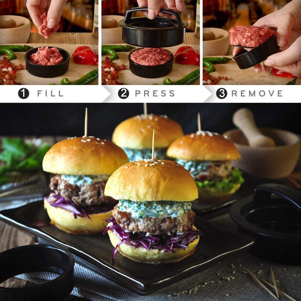 Frendorf | 🍔3 in 1 Gefüllte Hamburger Presse Patty Maker