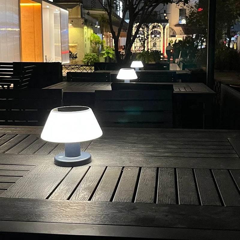 Frendorf | SunLuxe Kabellose Solar-Tischlampe | Outdoor & Indoor Beleuchtung | Energieeffizient | Witterungsbeständig