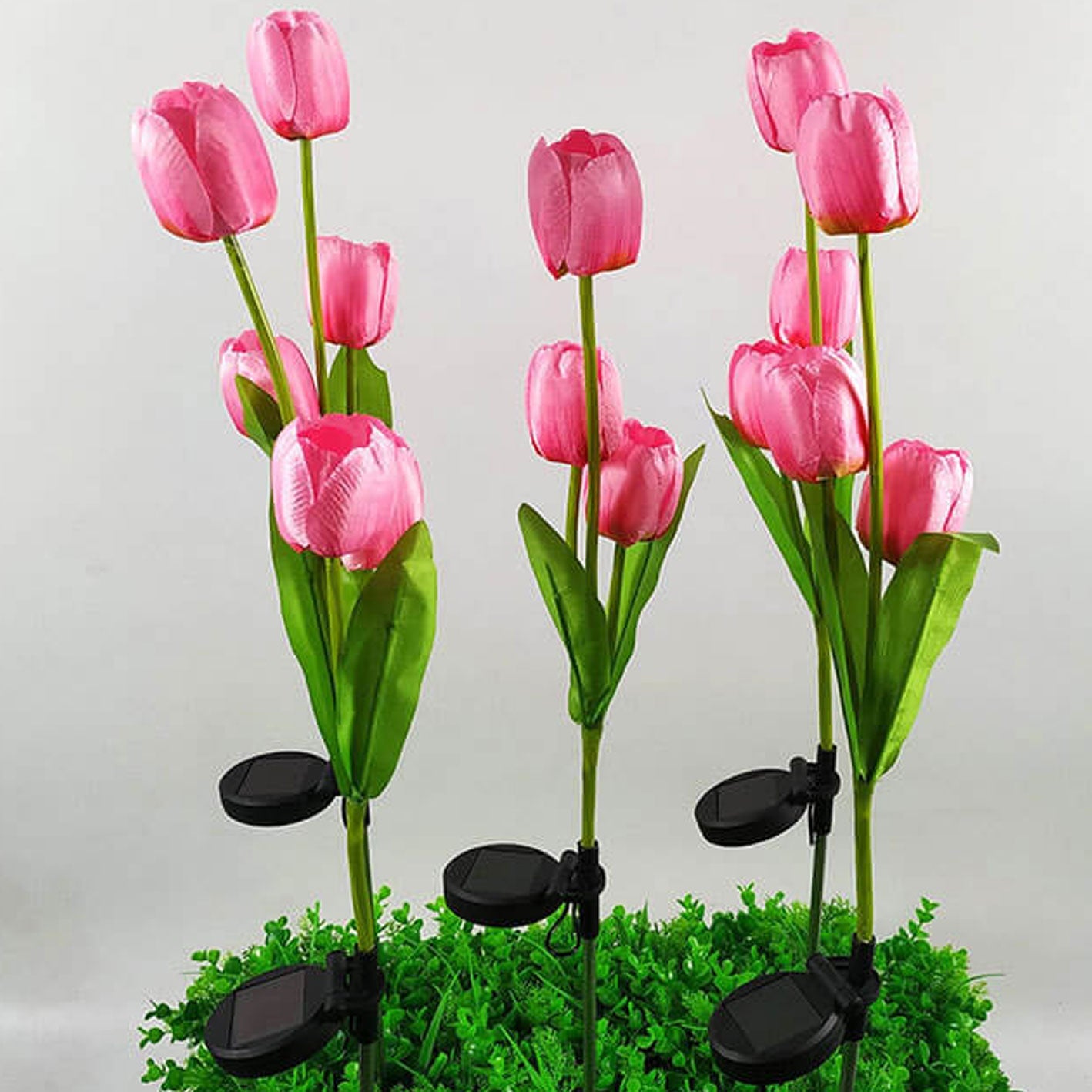 Solar Tulpe Rasenlicht Außen Garten LED Tulpe Blumenlicht Bodenstecker Landschaftslicht