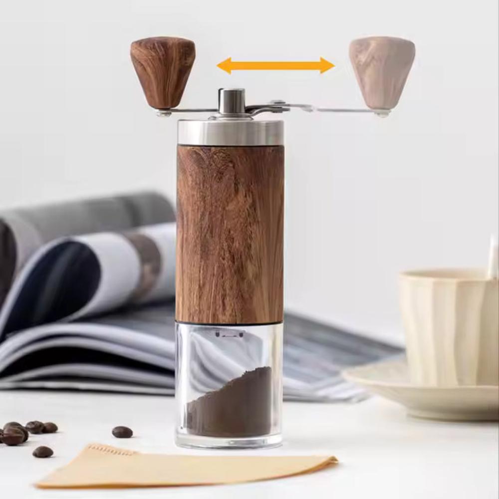Frendorf | Brewora | Handgefertigte Holzkafeemühle – Einstellbare manuelle Mühle für frisch gemahlenen Kaffee