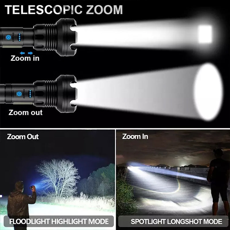 Frendorf | LED wiederaufladbare taktische Laser-Taschenlampe