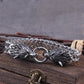 Frendorf | Viking Edelstahl Doppelwolfkopf Fenrir Armband