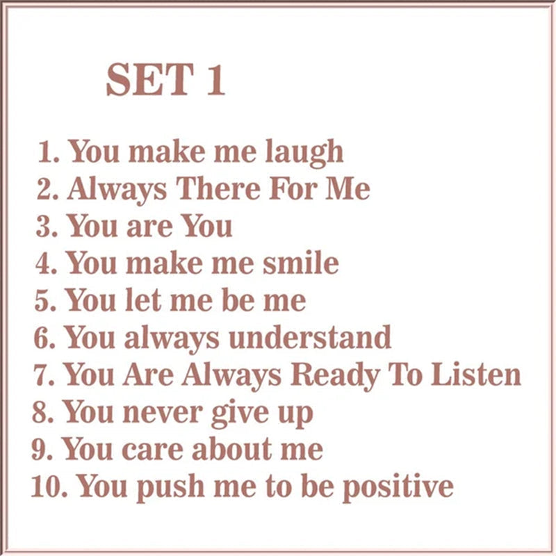 Frendorf | "Gründe, warum du mein Freund bist" Freundschaftsgeschenk