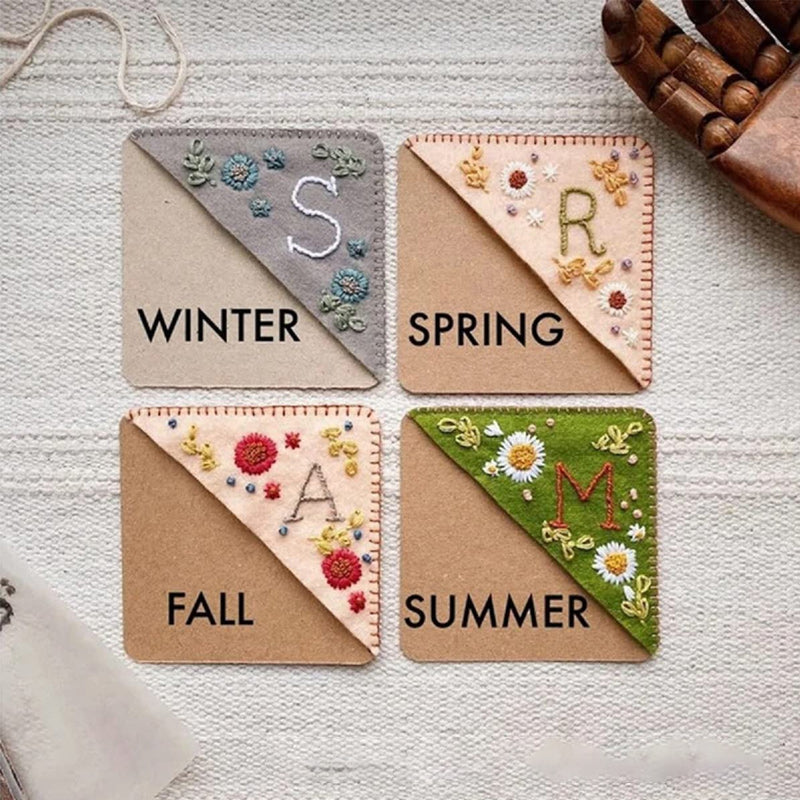 Frendorf | Personalisierter handbestickter Eckenbuchmarker