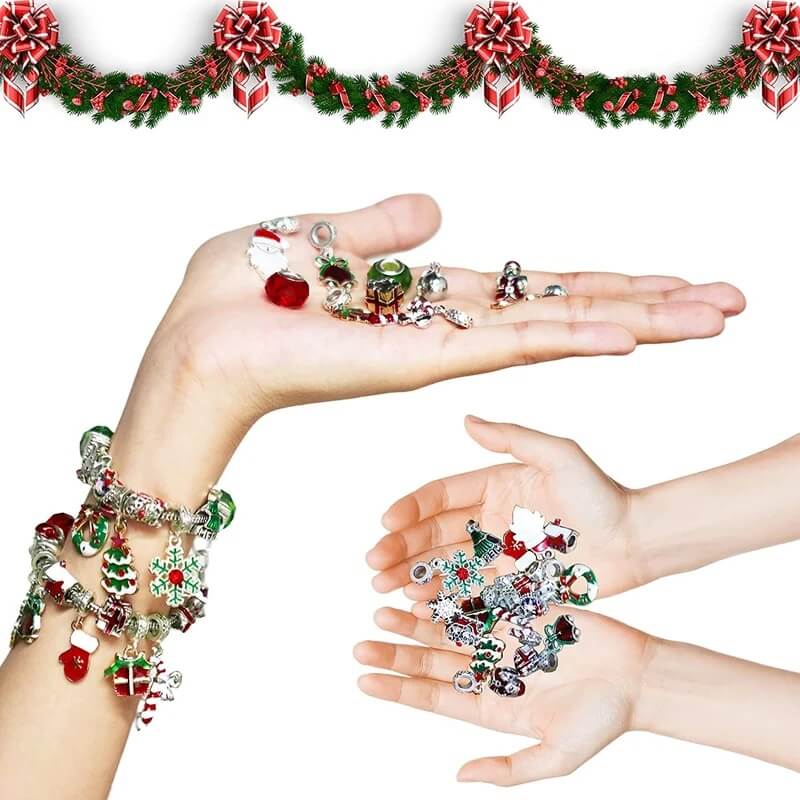 Frendorf | 24 Tage Countdown-Kalender DIY Weihnachts-Adventskalender Armbänder Set