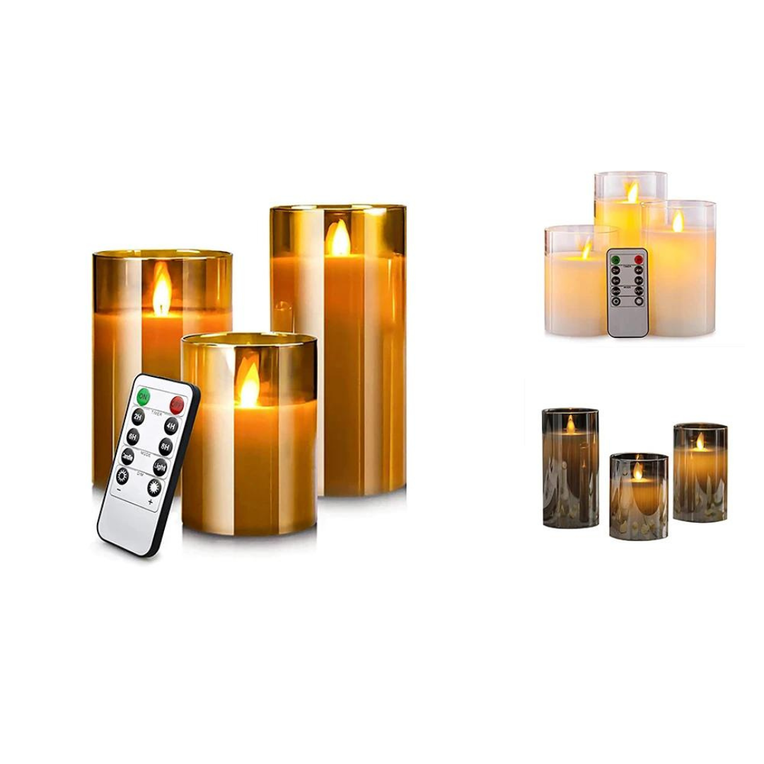 Frendorf | Elektrische Kerzen | 3 einstellbare LED-Lichter