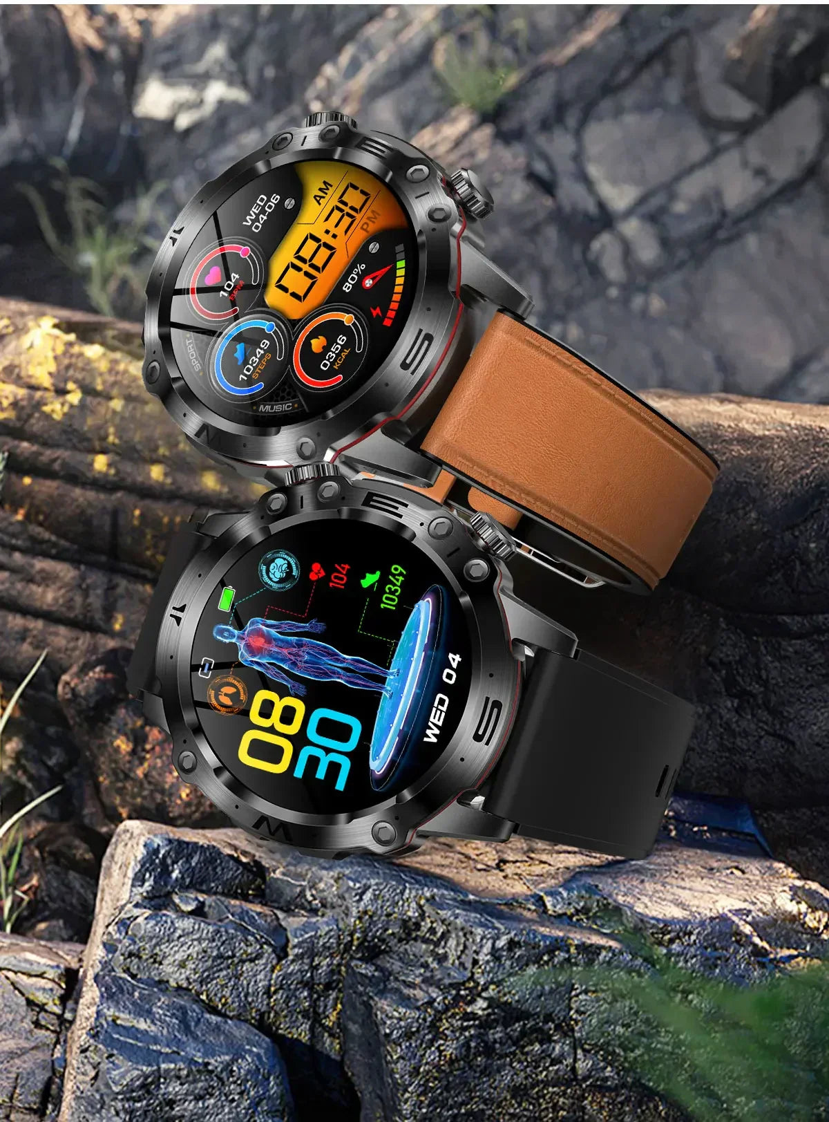 Frendorf | Fortgeschrittene Blutzucker-Armbanduhr - Gesundheits-Smartwatch Hochwertige ECG- & PPG-Technologie