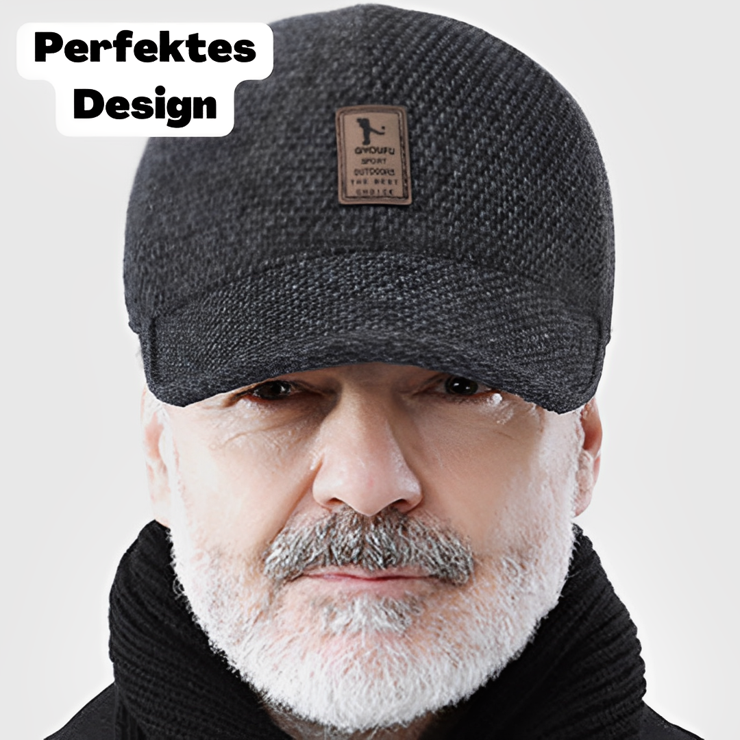 Frendorf Winter Baseball Cap | Warme Herren-Mütze mit einklappbaren Ohrenschützern (Verstellbar 57-61cm)