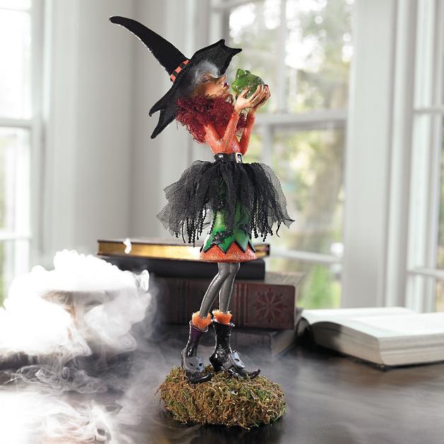 Frendorf | Halloween-Figurine | Handgemachte Hexendekoration | Harz