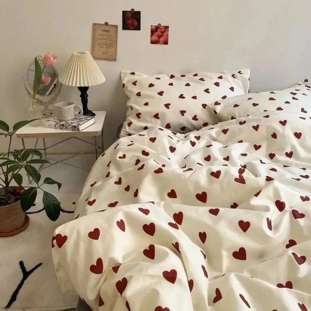 Frendorf | Velvet Heart - Plus herz-inspiriertes Bettbezug