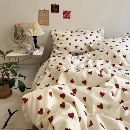 Frendorf | Velvet Heart - Plus herz-inspiriertes Bettbezug