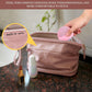 Frendorf | Abiudeng Große Make-up Tasche, Doppelschicht Kosmetiktasche, Reise Make-up Tasche, Leder Make-up Tasche, Kosmetische Reisetaschen, Tragbare Leder Kulturbeutel, Geräumige Kosmetiktasche für Frauen und Mädchen