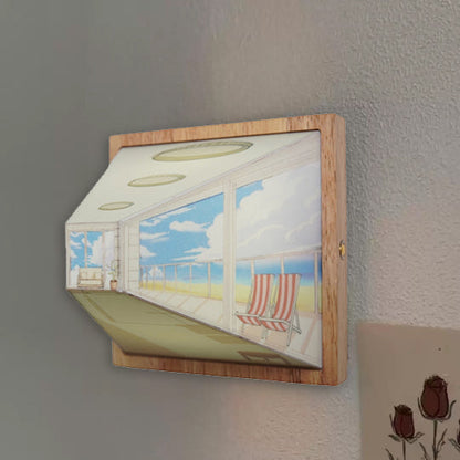 3D Brillenfreie Galerie Optische Täuschung Wandlampe & Nachtlicht