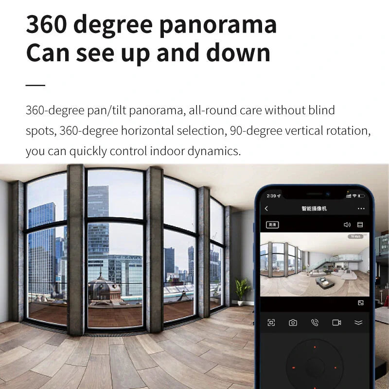 360° WiFi Sicherheitskamera - U12 Tuya 2MP mit Bewegungserkennung, Vollfarb-Nachtsicht, Zwei-Wege-Audio