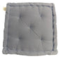 Frendorf | Plüsch rechteckiges Bodenkissen 45x45x10cm - Weiches Baumwolle Aqua Grau Kissen für komfortables Sitzen und Dekor